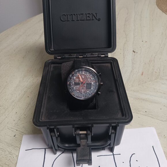 Citizen Men's Promaster Navihawk A-T Eco-Drive Pilot Watch, Atomic Timekeeping, - Picture 1 of 4